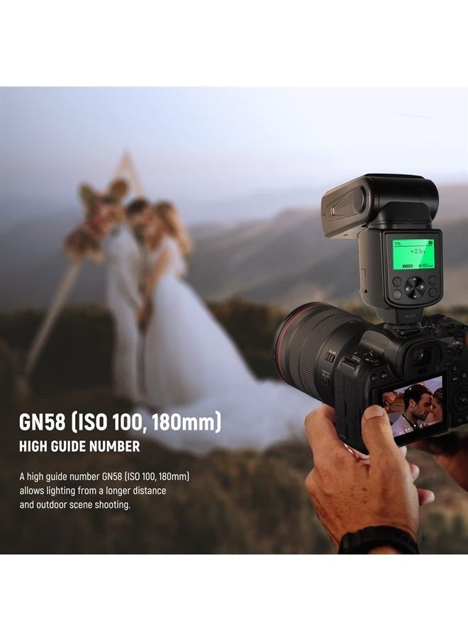 NEEWER Upgraded NW635II-N TTL Camera Flash Speedlite with LCD Screen, Compatible with Nikon D4 D5 D6 D60 D70S D90 D300 D500 D610 D700 D750 D780 D800 D810 D850 D3400 D5300 D7100 D7200 D7500 Z6II Z7II