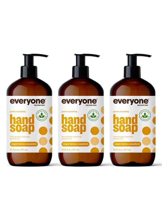 Everyone Liquid Hand Soap 12.75 Ounce Pack Of 3 Meyer Lemon And Mandarin PlantBased Cleanser With Pure Essential Oils - Image 1