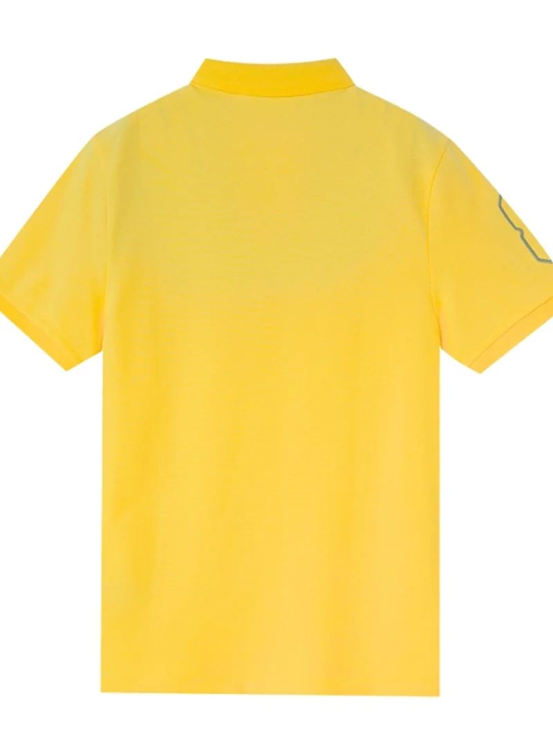 جيوردانو Men's 3D Lion Polo: Slim Fit, Bold Embroidery, Premium Pique