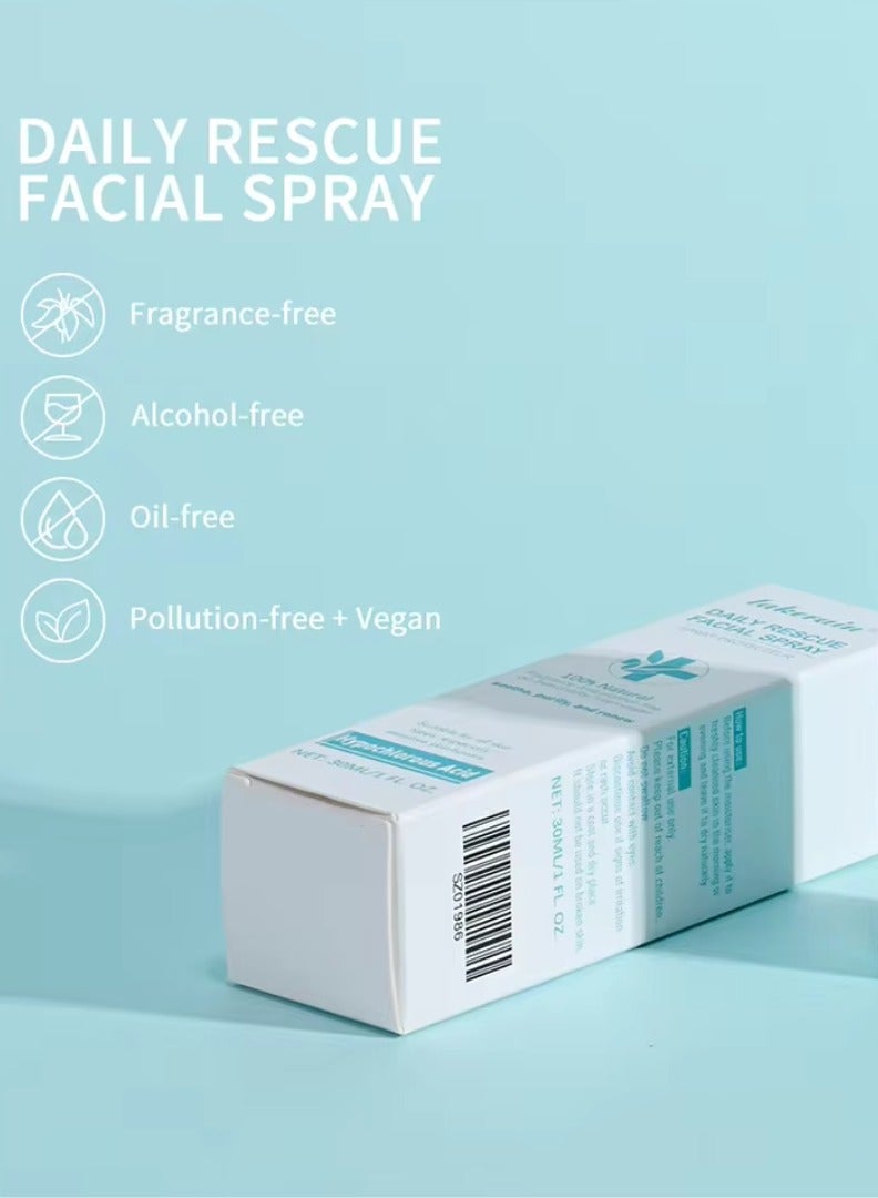 lakerain Daily Rescue Facial Spray Facial Spray for Sensitive Skin Facial Rescue Spray with Hypochlorous Acid Helps Reduce Redness and Breakouts Purify renew and Soothing pH Balancing Face Toner 30ml  - Image 5