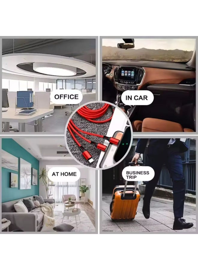 3-in-1 Fast Charging Cable | Multi USB Cable with Type-C, Micro, and 8-Pin Connectors | Durable Braided Wire - Image 5