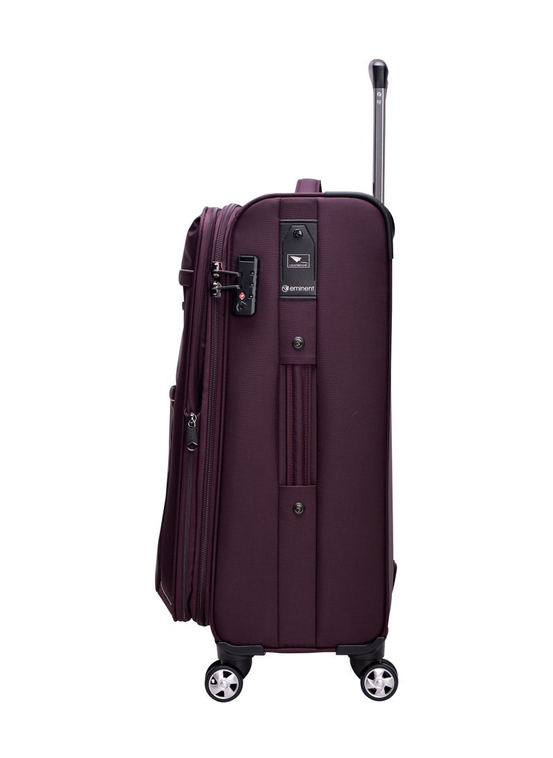 eminent Soft Shell Travel Bag Expandable Luggage Trolley for Unisex Polyester Light Weight Suitcase with TSA Lock 4 Quiet Double Spinner Wheels V6093SZ  - Image 4