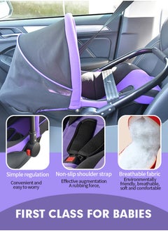 Baby Car Seat With Full Body Support Cushion Baby Car Chair Baby Carrier Cot with Adjustable Canopy - pzsku/Z31E0081ABFB54DA60BFCZ/45/_/1731309667/52cd5cb6-1cec-4f91-9724-2483c11cf072