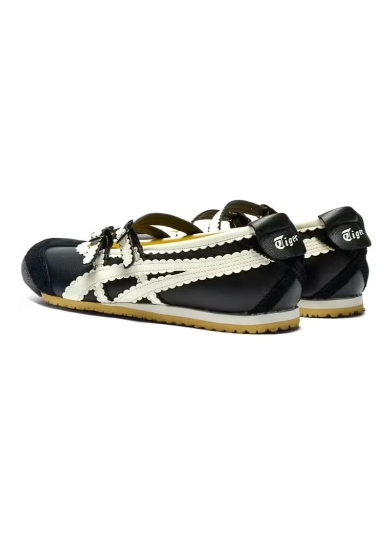 Onitsuka Tiger أونيتسوكه تايجر مكسيكو 66 TGRS حذاء نسائي سهل الارتداء – حذاء رياضي مزخرف بالأزهار - Image 4