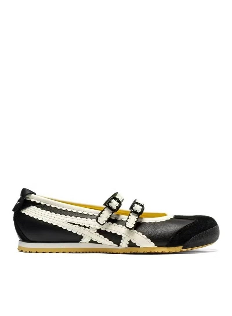 Onitsuka Tiger أونيتسوكه تايجر مكسيكو 66 TGRS حذاء نسائي سهل الارتداء – حذاء رياضي مزخرف بالأزهار - Image 1