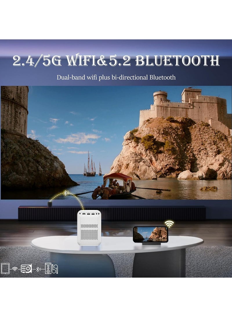 AROAQ X10 Mini Projector Android 10.0 Electric focus with 5G WiFi and BT 5.2 10000LUX Movie Projector Full HD 1080P Supported Video Projector home theater  - Image 5
