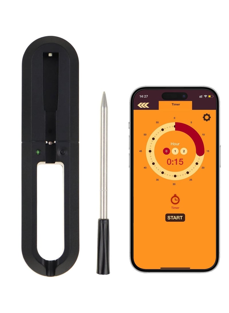 SYOSI Wireless Bluetooth Meat Thermometer,  Unlimited Range Thermometer, Digital Meat Thermometer Wireless or The Oven, Grill, Kitchen, BBQ, Rotisserie, Smart Meat Thermometer - Image 1