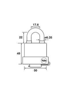 Yale Yale Y220/51/118/1 Weatherproof Steel Padlock – Heavy-Duty Outdoor Security  - Image 5