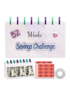 Y&D "Money Saving Challenge Binder, 52 Week Money Book, Envelopes Budget Savings Challenges Binder with Cash Envelopes, for Home, Office "  - Image 1