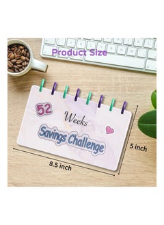Y&D "Money Saving Challenge Binder, 52 Week Money Book, Envelopes Budget Savings Challenges Binder with Cash Envelopes, for Home, Office "  - Image 4