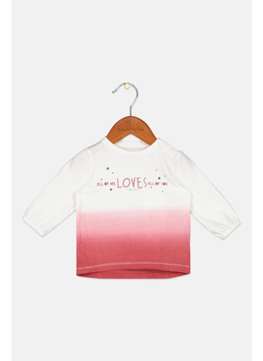 s.Oliver Toddlers Girl Long Sleeve Graphic Top, White Combo  - Image 1