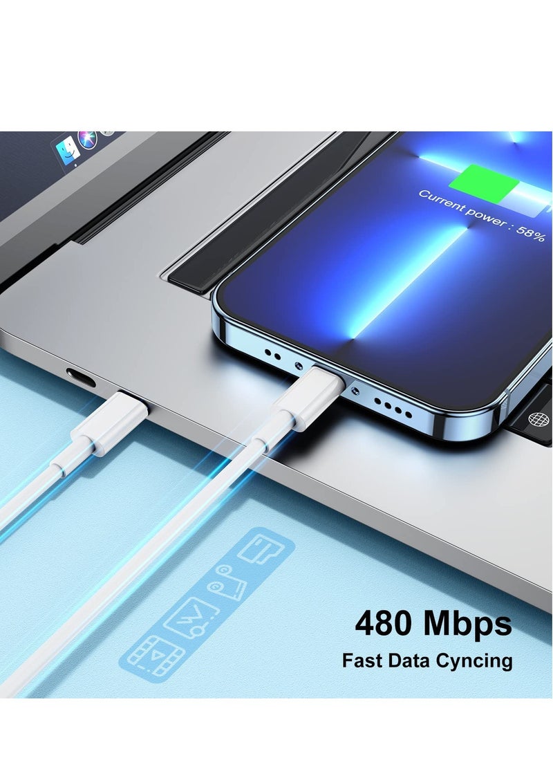 ELTRAZONE - USB C to Lightning Cable 2m 2Pack iPhone Charger Cable 2m for Apple USB C Charger Fast Charge for iPhone 13/13 Pro/13 Mini, iPhone 12/12 Pro/12 Pro Max, iPhone 11, MacBook, iPad, - Image 1