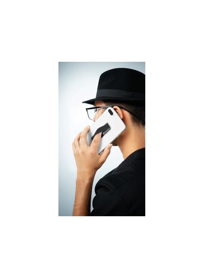 S-TOP Elastic Finger Strap Phone Holder with Stand - 2 Black, 2 White, Secure Grip, Comfortable Hold, Versatile for Smartphones & Tablets - Enhanced Stability for Gaming, Video Calls - Image 2