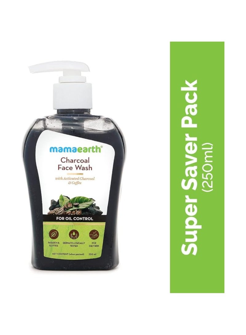 Mamaearth Charcoal Face Wash with Activated & Coffee for Oil Control (250) - Image 2