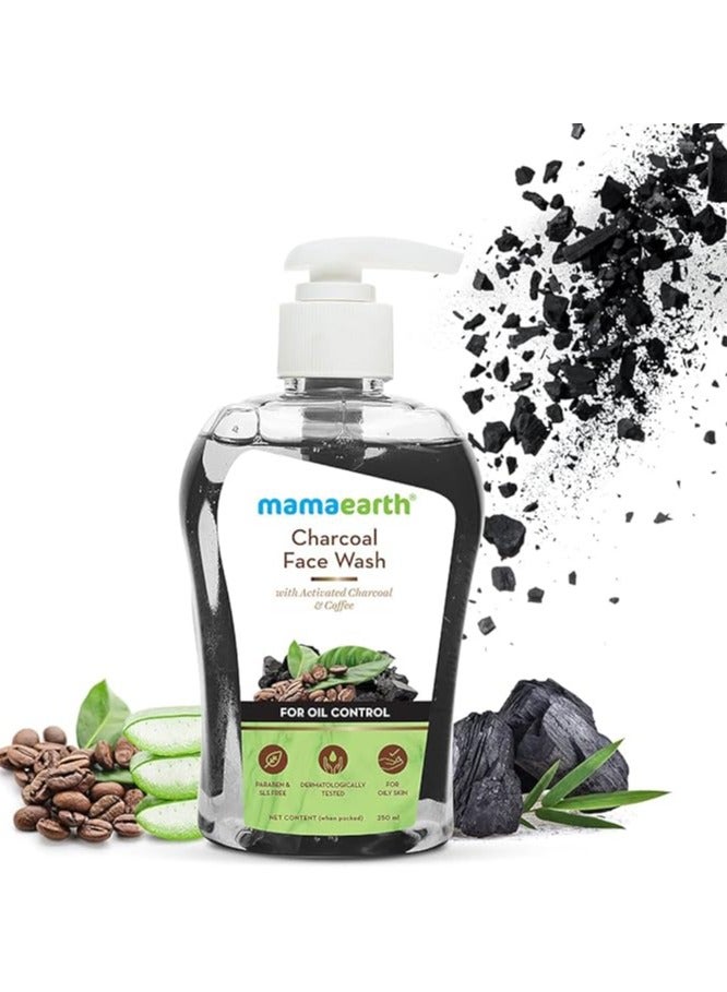 Mamaearth Charcoal Face Wash with Activated & Coffee for Oil Control (250) - Image 3