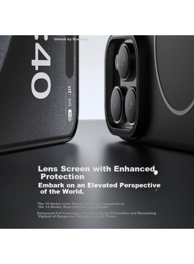 كيكل Keklle غطاء iPhone 15 Case Apple 15 Protective Cover شاحن لاسلكي مغناطيسي غطاء واقي ضد الصدمات ذو حواف ناعمة مقاوم للانزلاق لون Peak Rock - Image 2