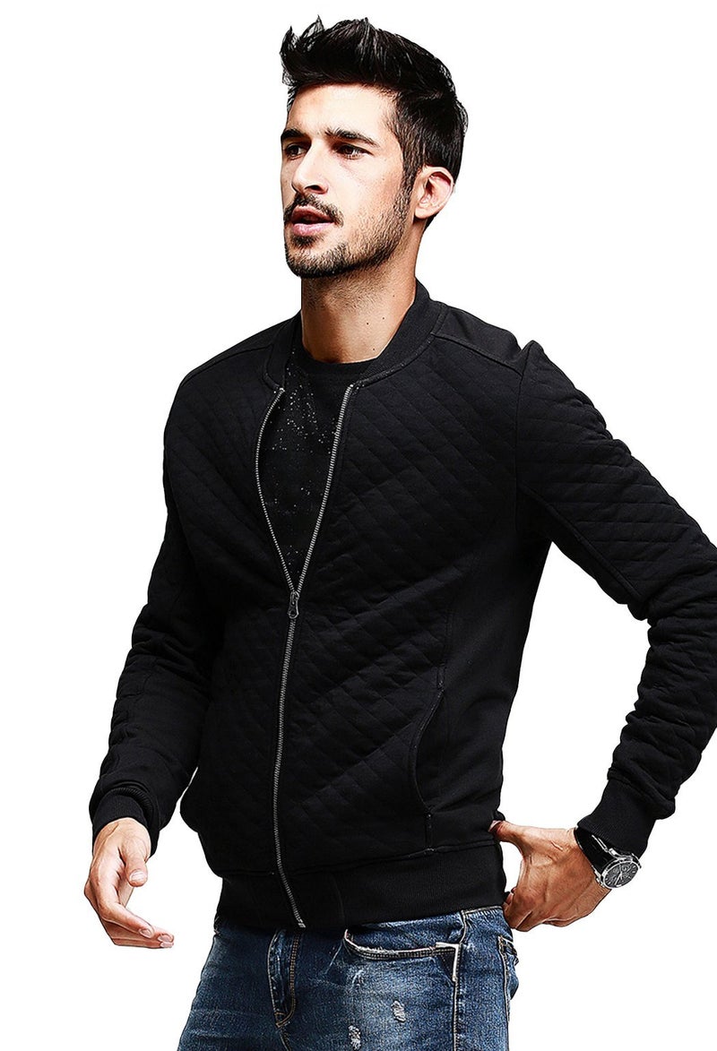 fanideaz Cotton Bomber Jackets with Sleeve Pocket for Men||Winter Jacket For Mens||Mens Bomber Jacket_Black_XL - Image 3