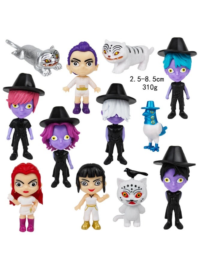 Y&D 12 Pcs kpop hunters Action Figure Toys For Fans  Series Figures Model Birthday Cake Toppers