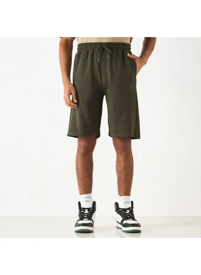 Kappa Kappa Textured Shorts with Drawstring Closure and Pockets