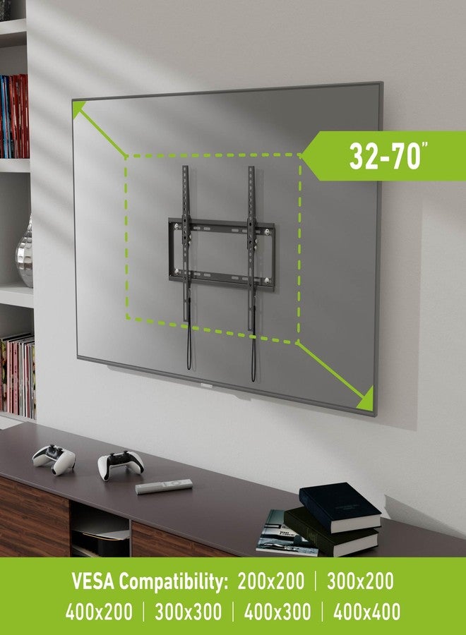 D-Line TV Wall Bracket for 32-70 Inch TVs, Low Profile Tilting TV Wall Mount - VESA 200x200mm - 400x400mm, Holds up to 110lbs - Image 2