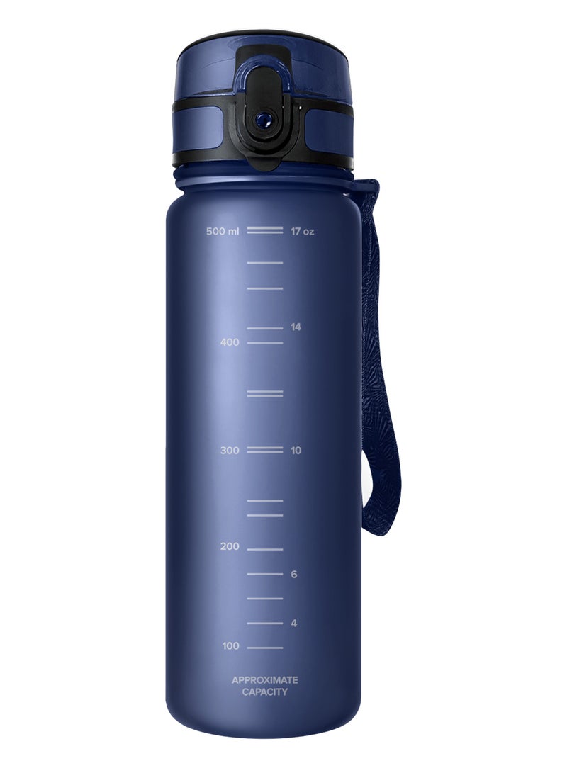 Aquaphor City Water Filter Bottle 500ml, Portable Travel Water Purifier Bottle with Activated Carbon Filter, BPA-Free Tritan Material, Reduces Chlorine & Odor, Eco-Friendly Reusable Bottle For Daily Use (Navy) - Image 3