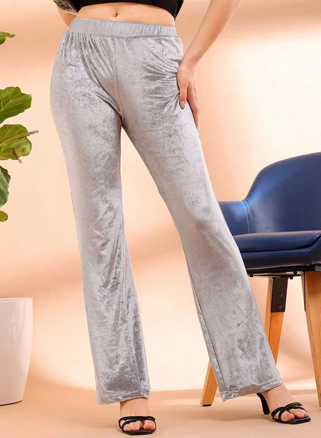 Women Bootcut Solid Mid Rise Bootcut Pant