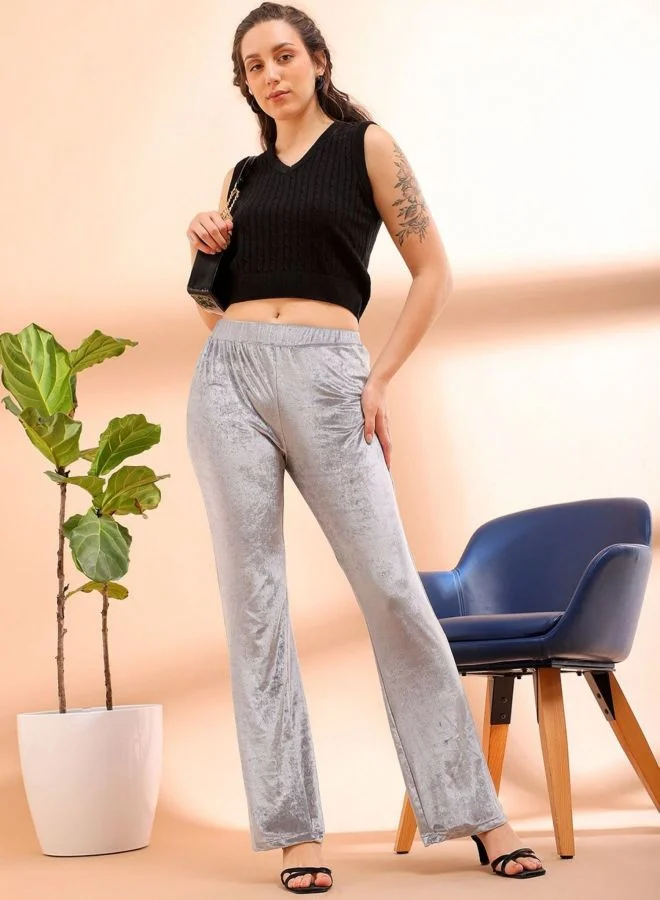 Freehand  Women Bootcut Solid Mid Rise Bootcut Pant for Women | Best Price UAE