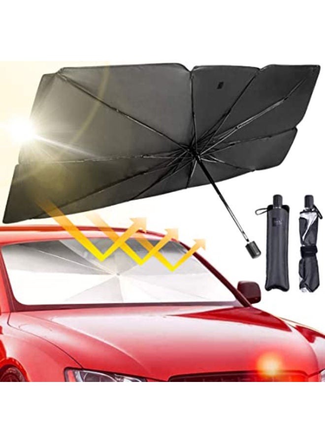 SHOPI UV Protection Car Umbrella Sunshade Car Sun Shade for Windshield Foldable Sunshades Umbrella for Car Front Windshield - Image 1