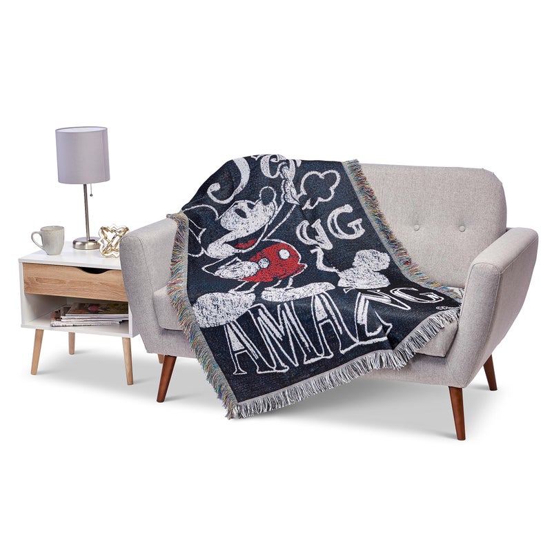 Disney Disney's Mickey Mouse  ""Amazing Day"" Woven Tapestry Throw Blanket  48"" x 60""  Multi Color - Image 5