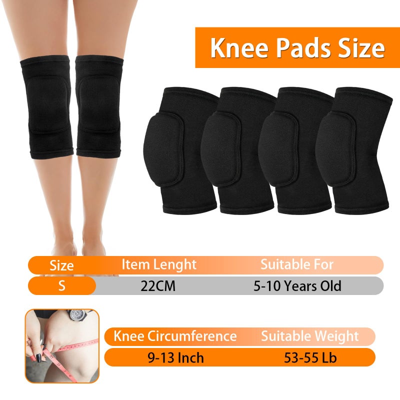 Opvixi Volleyball Knee Pads, Knee Pads Volleyball Girls 2 Pairs, Knee Pads for Women Youth Kids, Soft Black Kneepads for Sports Dance Volleyball Football Yoga Tennis Running Cycling Workout Climbing - Image 2