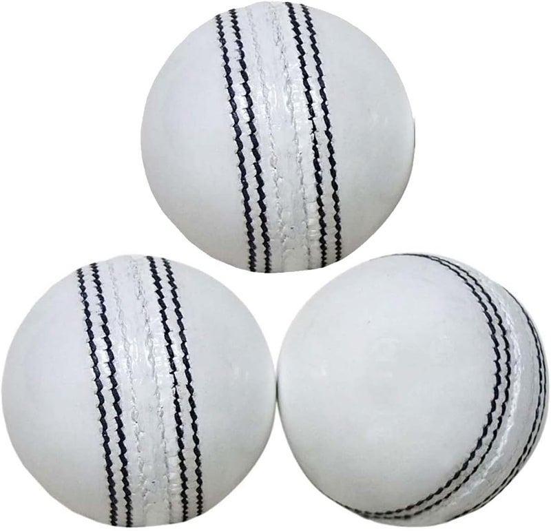 AnNafi ® White Cricket Ball | White Color Leather Cricket Balls for Practice A Grade Handstitched | Senior Official Hard & Seasoned |No Stamp for Indoor and Outdoor Practice & Training Cricket Ball - Image 4