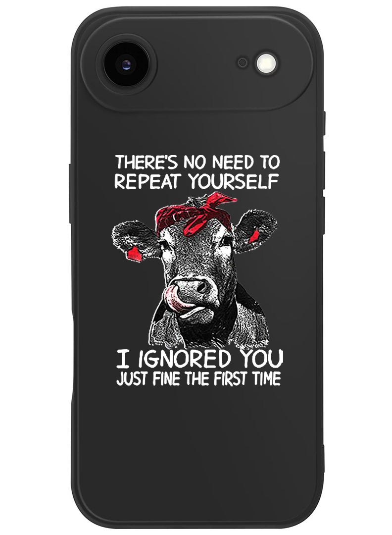 Theodor Protective Slim Fit Case Liquid Silicone Cover with Full Body Protection Anti-Scratch Shockproof Case For Apple iPhone 17 Air (Black) there is no ned to repeat yourself - White - Image 1