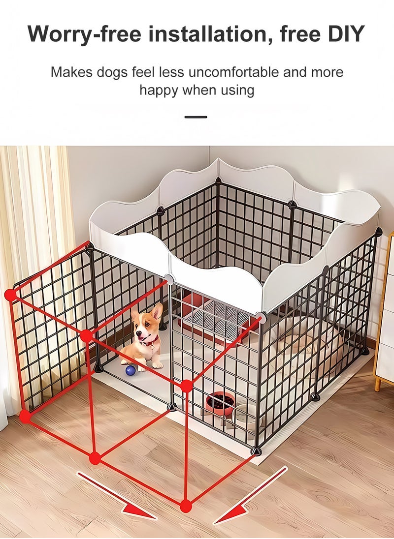 Kidle Pet Dog Fence Pet Small Dog Isolation Gate Fence Indoor Free Combination Home Fence Dog Cage  - Image 3