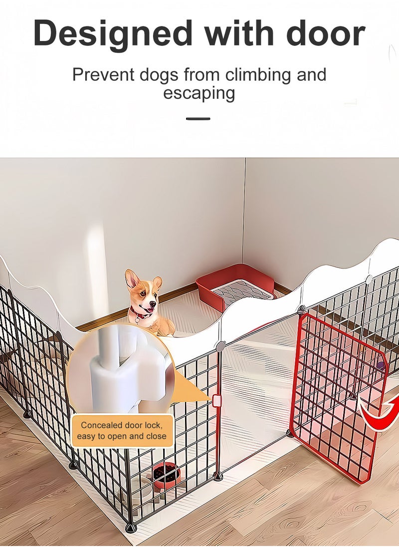 Kidle Pet Dog Fence Pet Small Dog Isolation Gate Fence Indoor Free Combination Home Fence Dog Cage  - Image 4
