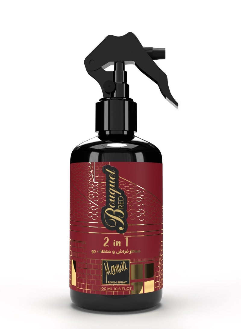 Memwa Bouquet Red Room Spray Perfect for Home & Office Airfreshner 300 mL
