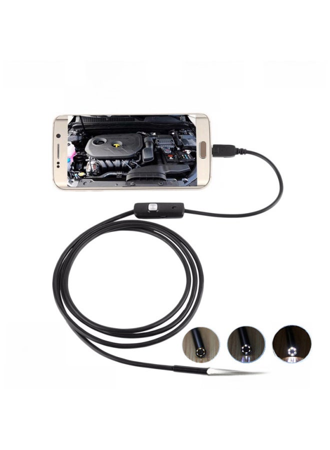 5.5 مللي متر Usb أندرويد الهاتف المدمج في الكاميرا الصناعية المنظار الأنابيب تكييف الهواء كاميرا إصلاح السيارات 1 متر 2 متر 5 متر-اللون: 3.5 متر سلك مرن - Image 1
