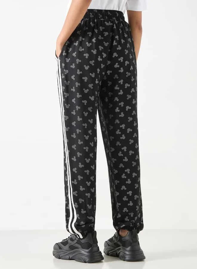 SP Characters Mickey Mouse Print Joggers with Drawstring Closure and Pockets