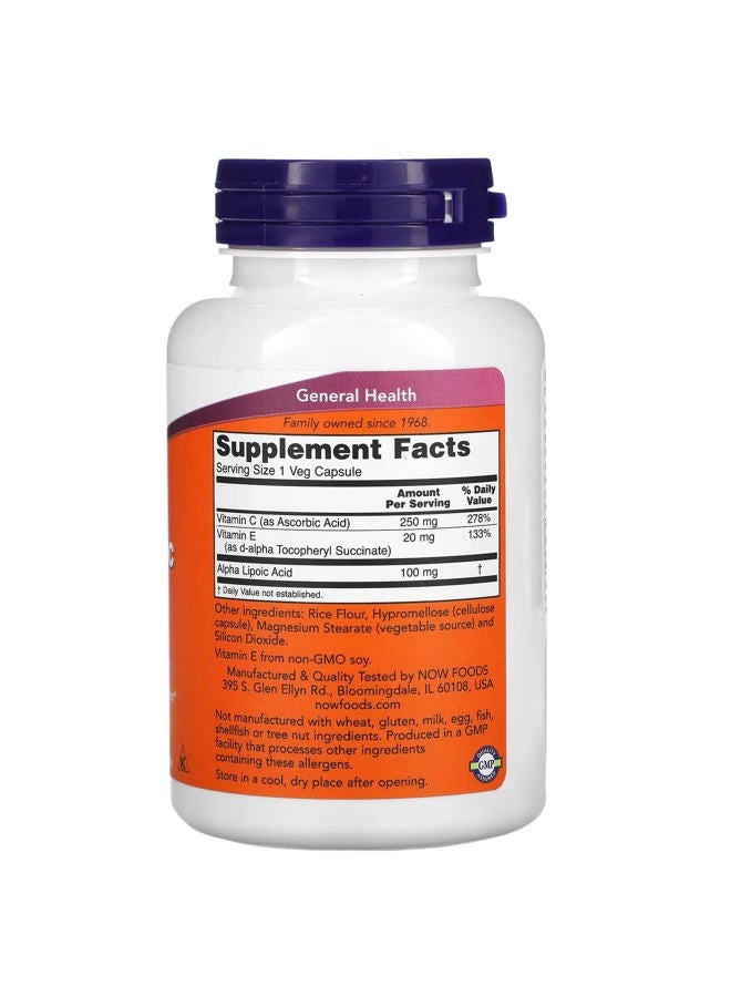 now Foods Alpha Lipoic Acid - 100mg, 120 Vcaps - Image 2