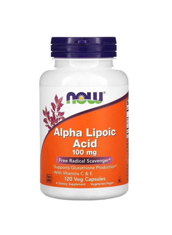 now Foods Alpha Lipoic Acid - 100mg, 120 Vcaps - Image 1