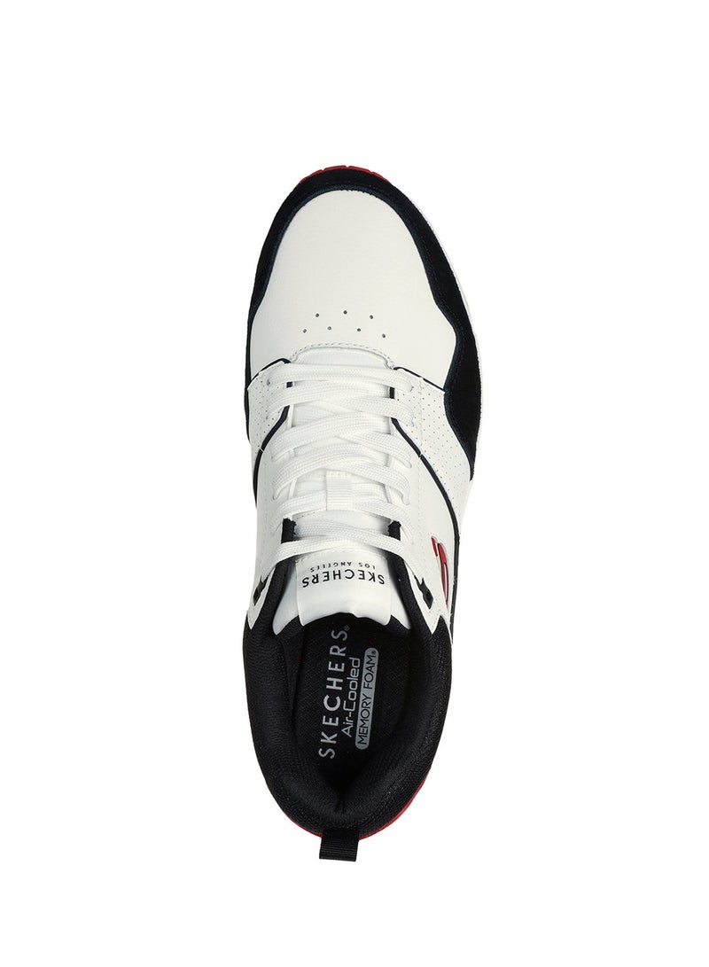 Skechers Uno Black Lace-Up Shoes for Men - Image 4