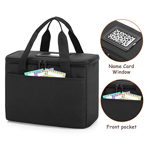 Trunab Reusable 3 Cups Drink Carrier for Delivery with Adjustable Dividers, Insulated Drink Caddy Holder Bag for Take Out, Beverages Carrier Tote with Handle for Outdoors, Patented Design, Black - Image 4