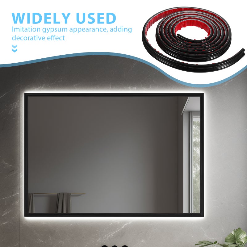 PVC Self Adhesive Decorative Trim Mirror Edge Flexible Wall Molding Installation for Home Door Frame Window Trim - Image 2