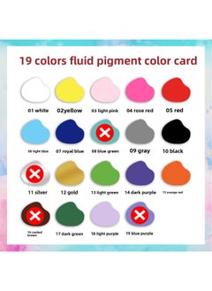 Generic Fluid Bear Handmade Diy Key Chain Fluid Rabbit Dragon Violent Bear Key Chain Small Pendant Activity Gift-Color:3 Bottles Of 60ml Paint  - Image 1