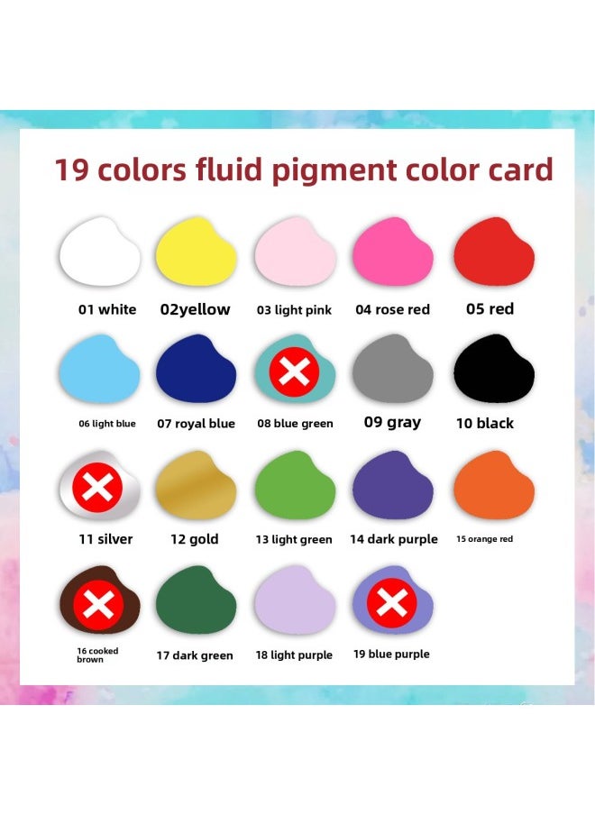 Fluid Bear Handmade Diy Key Chain Fluid Rabbit Dragon Violent Bear Key Chain Small Pendant Activity Gift-Color:3 Bottles Of 60ml Paint  - Image 1