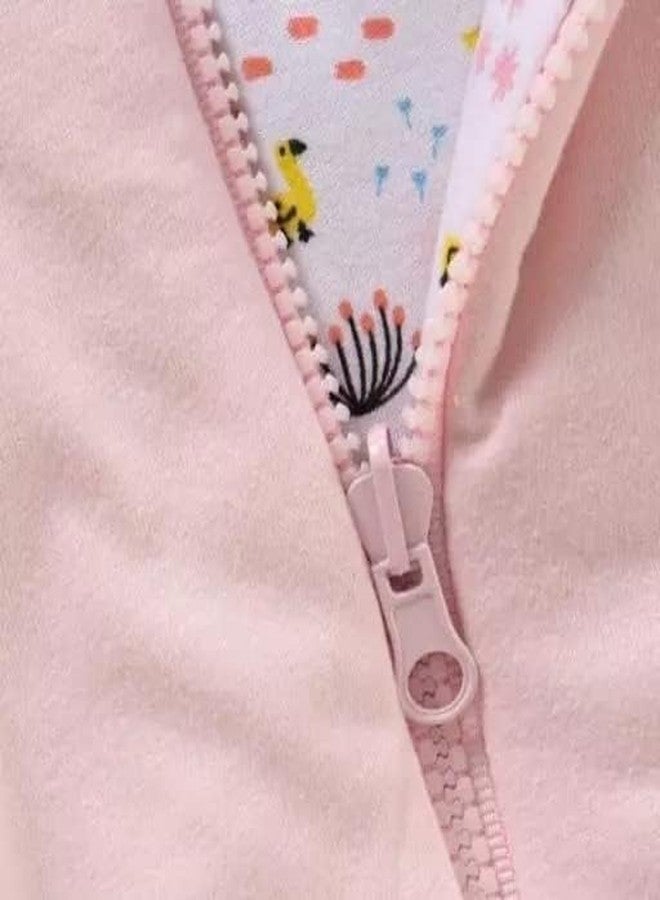 Mini Berry Unisex-Child New Reversible Hooded Winter Jacket With Zipper(Pink), Standard Length, 6-12 Months - Image 2