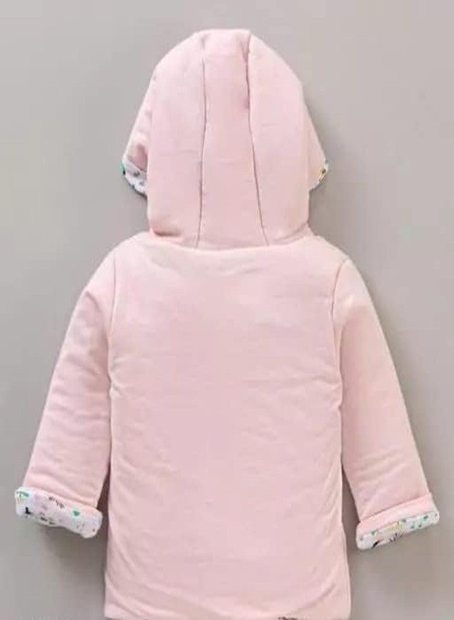Mini Berry Unisex-Child New Reversible Hooded Winter Jacket With Zipper(Pink), Standard Length, 6-12 Months - Image 3
