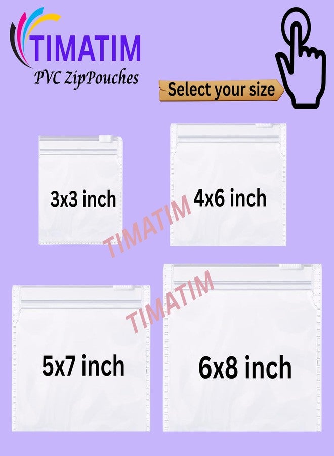 Timatim Pack of 24 Multipurpose Storage Pouch for Jewellery Storage Pouch, Makeup, Travel Accessories Zip Lock Organizer for Cosmetics and Stationery, Clear & Transparent (XS(3x3 in)) - Image 3