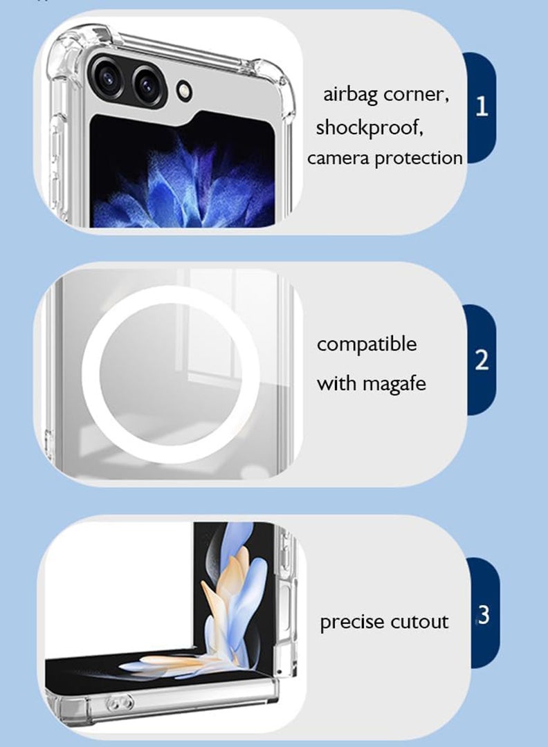 Theodor Magnetic Case for Samsung Galaxy Z Flip 6 Compatible with MagSafe Wireless Charging, Shockproof Phone Bumper Cover I love dirt - Image 4