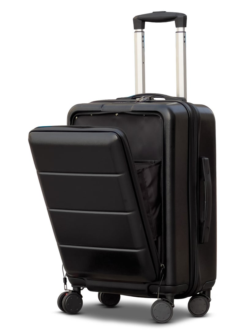 ZAAPPY Front Open Hard shell ABS Carry-On Business Luggage, Lightweight, Laptop Compartment With Removable Wheels - Image 1