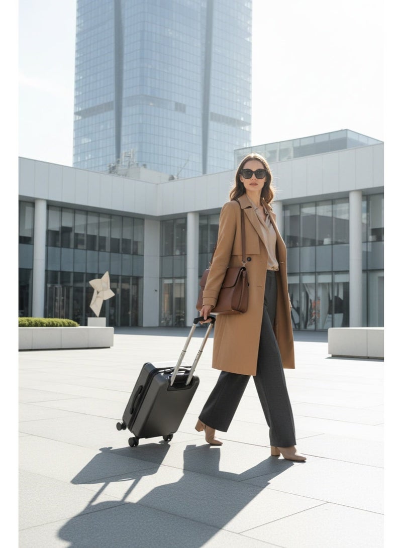 ZAAPPY Front Open Hard shell ABS Carry-On Business Luggage, Lightweight, Laptop Compartment With Removable Wheels - Image 3